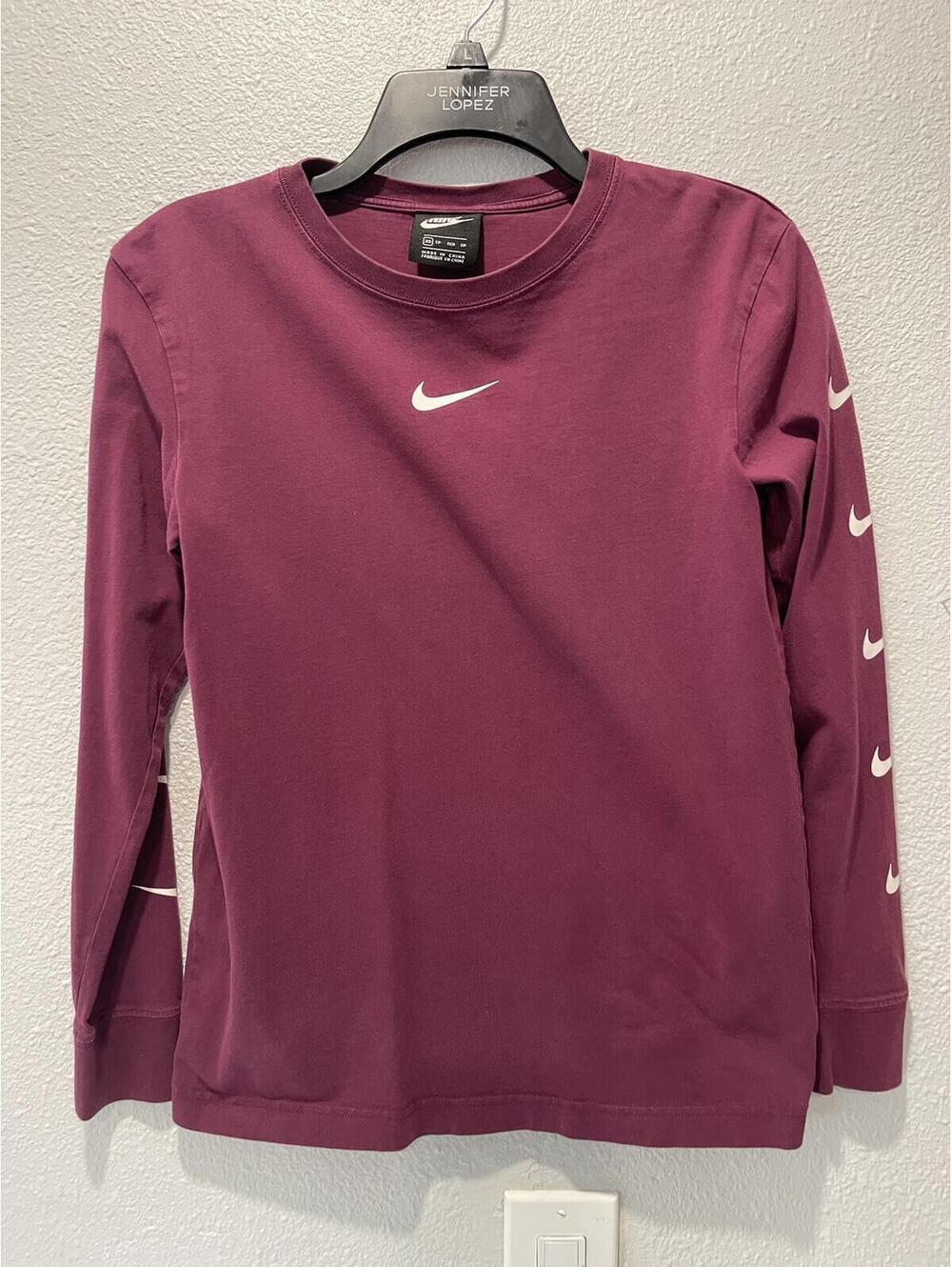 Nike Long Sleeve Shirt Burgundy XS